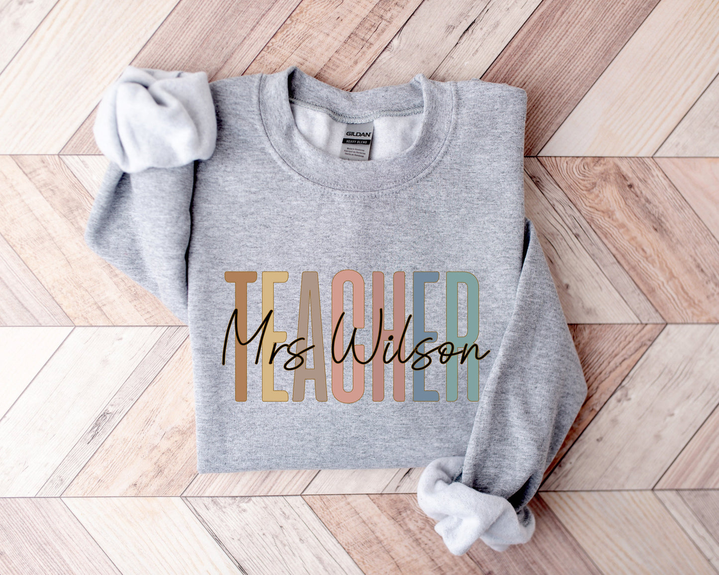 Custom Teacher Sweatshirt, Teacher Mrs Sweatshirt, Cute Teacher Crewneck, Teacher Appreciation gift, Gift for Teacher, Retro Teacher shirt