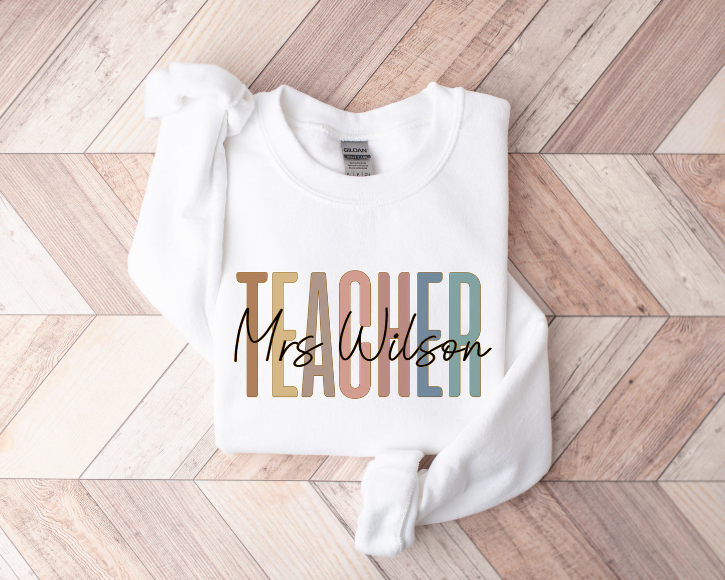 Custom Teacher Sweatshirt, Teacher Mrs Sweatshirt, Cute Teacher Crewneck, Teacher Appreciation gift, Gift for Teacher, Retro Teacher shirt