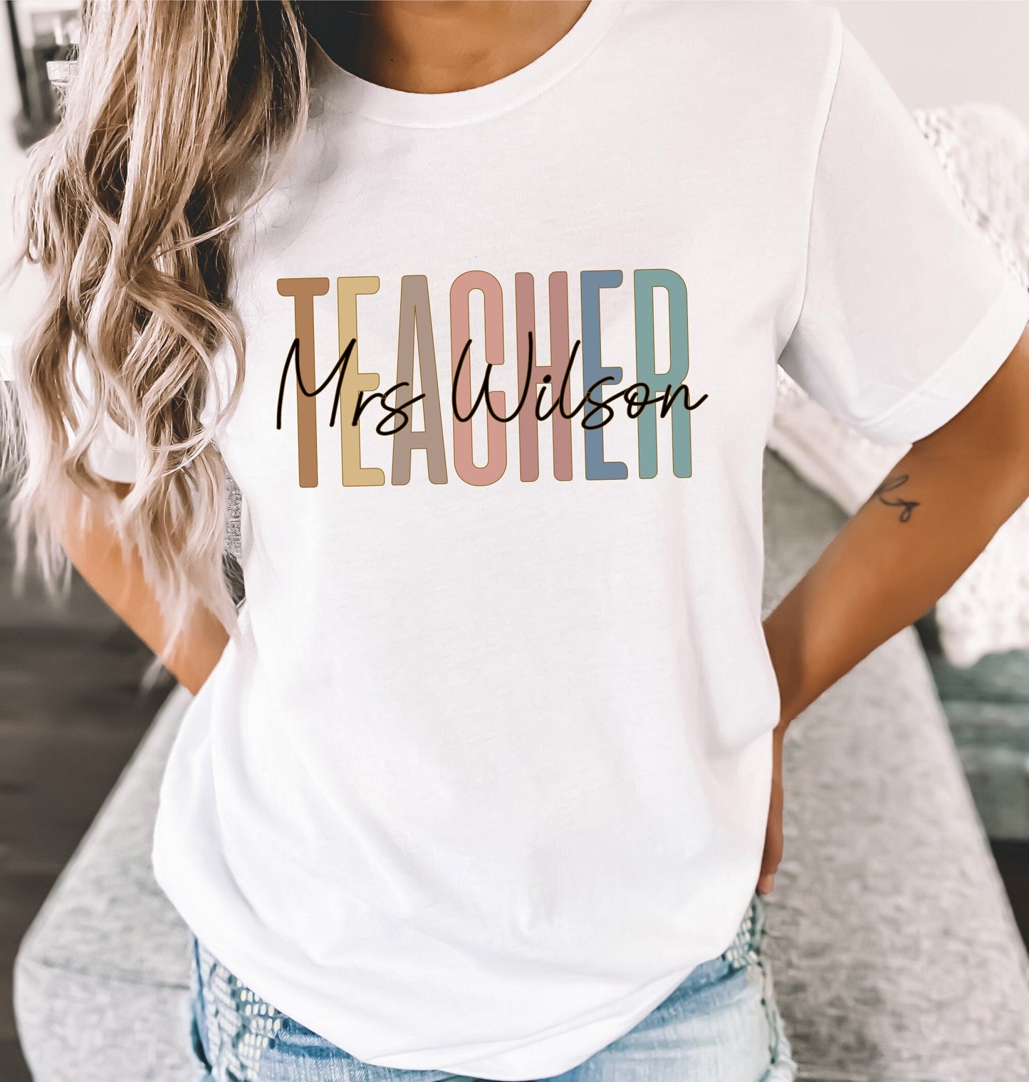 Custom Teacher Shirt, Teacher Mrs Shirt, Teacher Appreciation Shirt, Cute Teacher Shirt, Retro Teacher shirt, Elementary Teacher gift