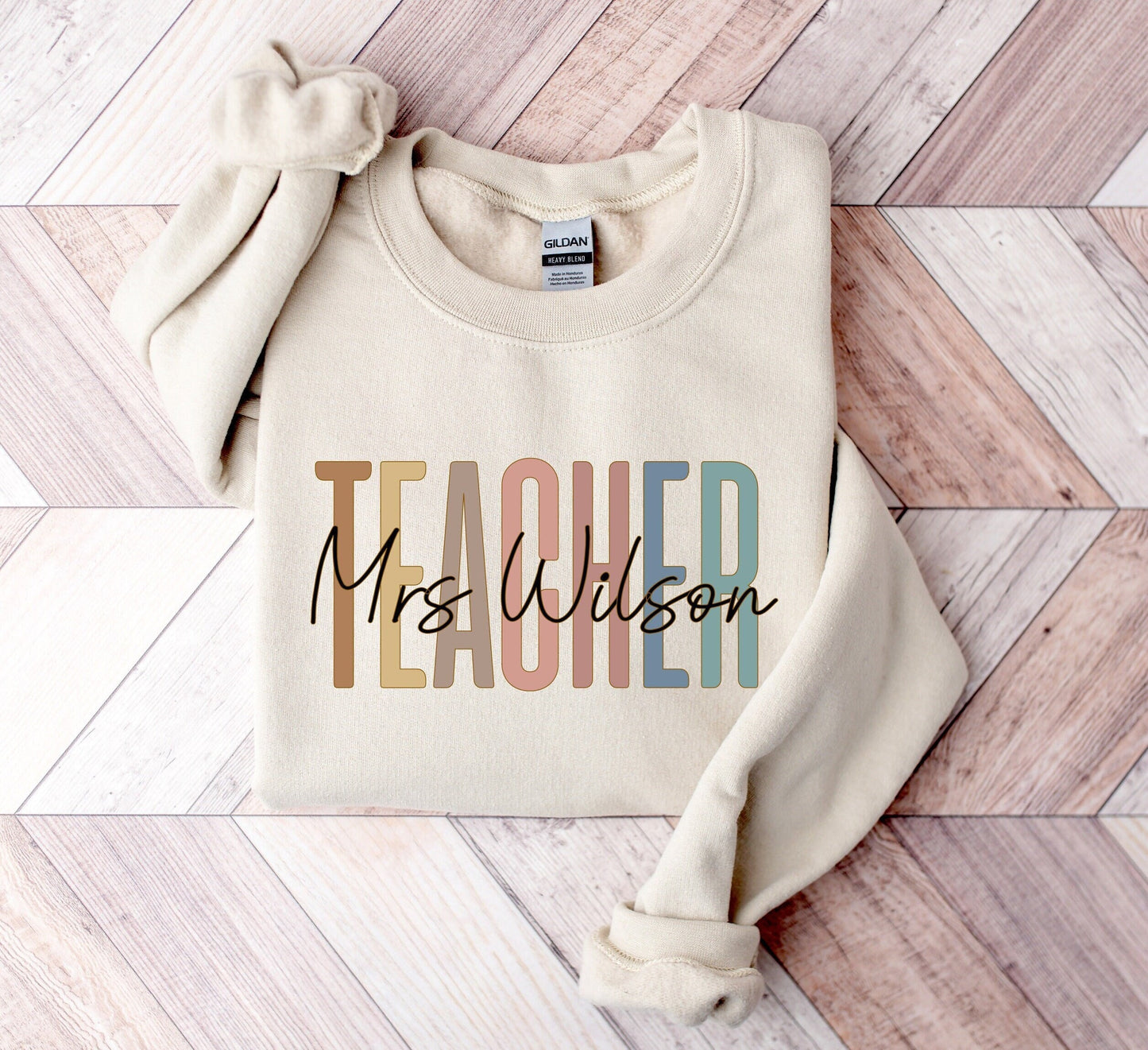 Custom Teacher Sweatshirt, Teacher Mrs Sweatshirt, Cute Teacher Crewneck, Teacher Appreciation gift, Gift for Teacher, Retro Teacher shirt